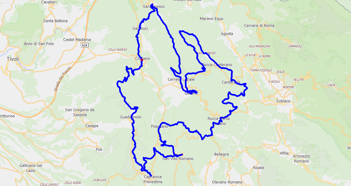Mappa completa del Cammino della Voce